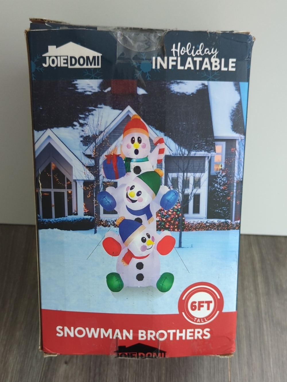Joie Domi Inflatable Snowman Brothers Led Light Build In 6 Ft